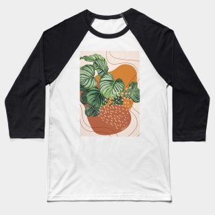 Mid century modern calathea orbifolia plant illustration 2 Baseball T-Shirt